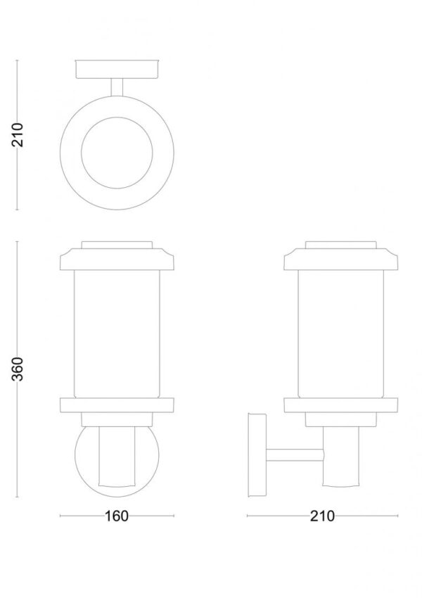 Aplica pentru exterior Philips LISTRA UP, 1xE27, max 25W, IP44, - Image 4