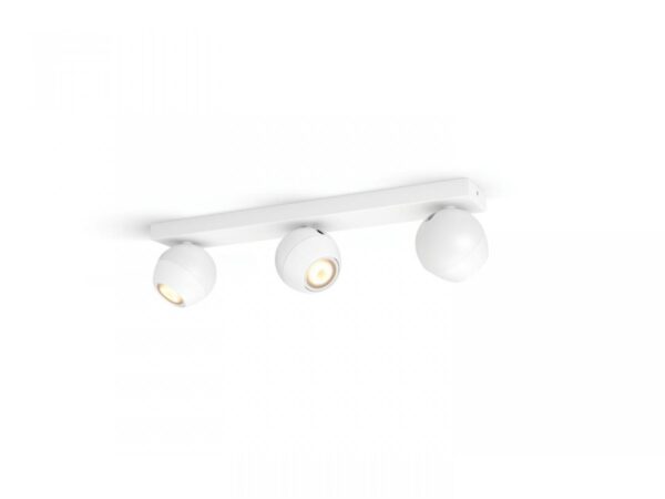 Spot LED Triplu Philips Hue Buckram, Bluetooth, 3xGU10, 3x5W, 1050