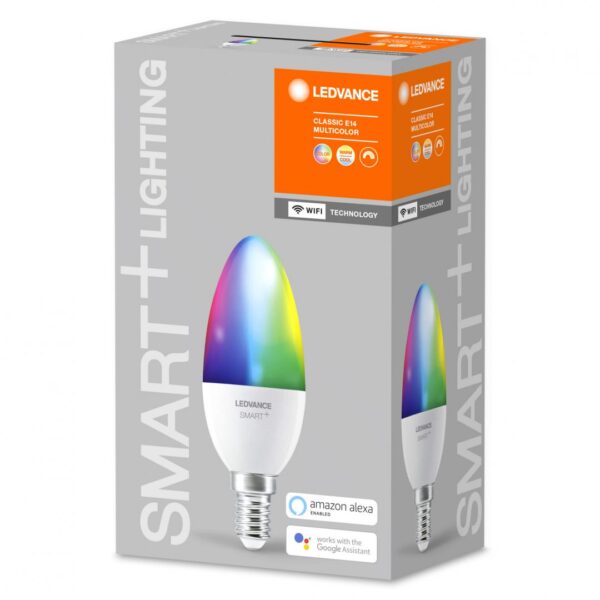 Bec LED RGB inteligent Ledvance SMART+ WiFi Candle Multicolour B,