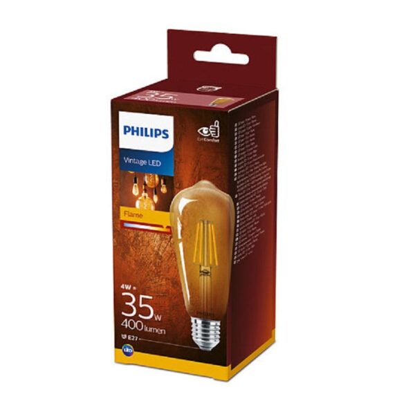 Bec LED vintage (decorativ) Philips Classic Gold Bulb ST64, EyeComfort,