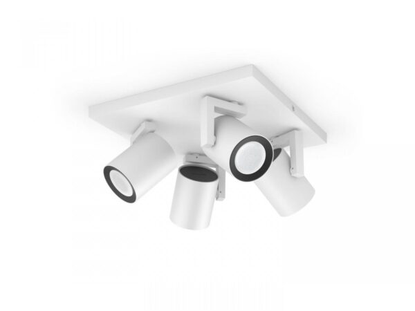Spot LED RGB Cvadruplu Philips Hue Argenta, Bluetooth, 4xGU10, 4x5.7W,