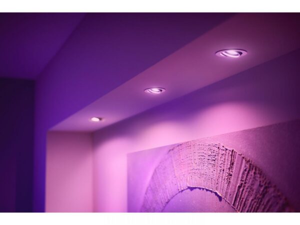 3 Spoturi LED RGB incastrate Philips Hue Centura, Bluetooth, GU10,
