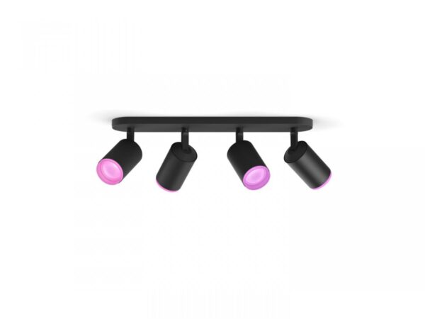 Spot LED RGB Cvadruplu Philips Hue Fugato, Bluetooth, 4xGU10, 4x5.7W,