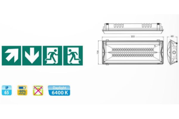 Lampa LED emergenta cu baterie Li-ion Vivalux CASTOR, 5W, 3.7V, - Image 3