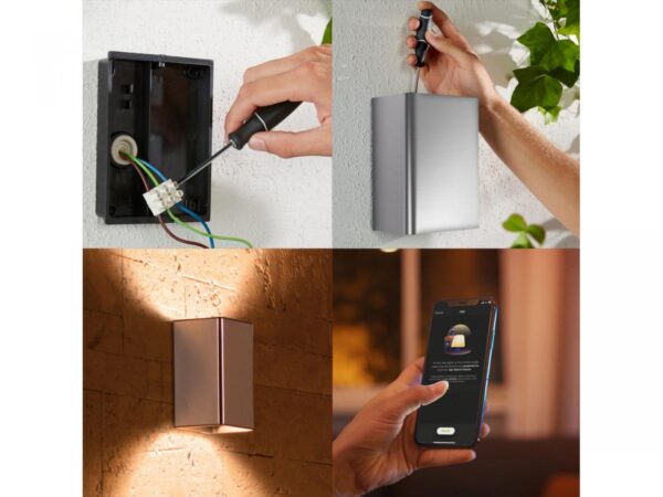 Aplica LED RGB pentru exterior Philips Hue Resonate UP&DOWN, 2x8W
