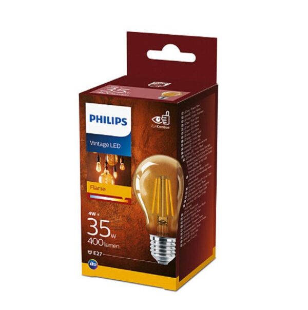 Bec LED vintage (decorativ) Philips Classic Gold Bulb A60, EyeComfort,