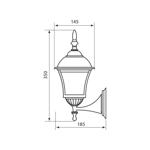 Aplica tip felinar Vivalux SOFIA DOWN, E27, max 1x60W, IP44, - Image 3