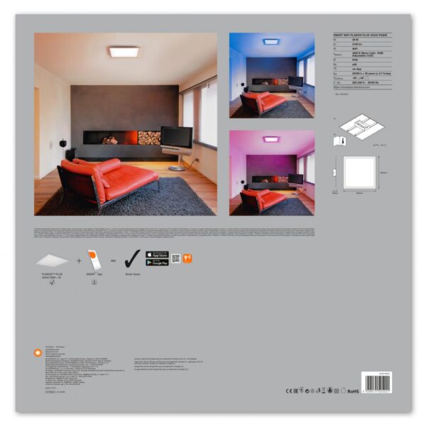 Panou LED RGB inteligent Ledvance SMART+ Wifi PLANON 450, 28W,