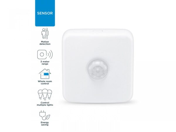 Senzor miscare WiZ Connected 120°, compatibil cu gama WiZ, 2xAA,
