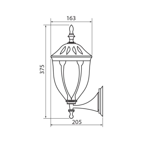 Aplica tip felinar Vivalux TOSCA UP, E27, max 1x60W, IP44, - Image 3