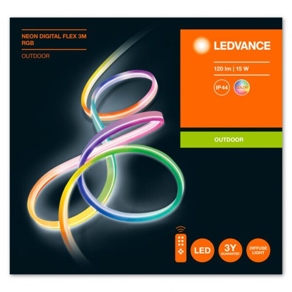 Banda LED RGB pentru exterior Ledvance NEON DIGITAL FLEX, 15W,