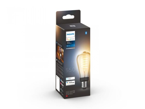 Bec LED inteligent vintage (decorativ) Philips Hue Filament Edison ST64,
