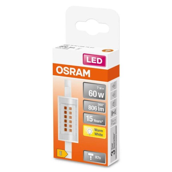 Bec LED Osram SLIM LINE, R7s, 7W (60W), 806 lm,