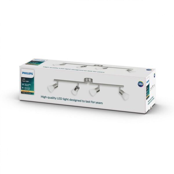 Spot Philips Essentials Decagon, 4x4.3W, 1360 lm, IP20, 14.5x72.5x18cm, Crom - Image 3