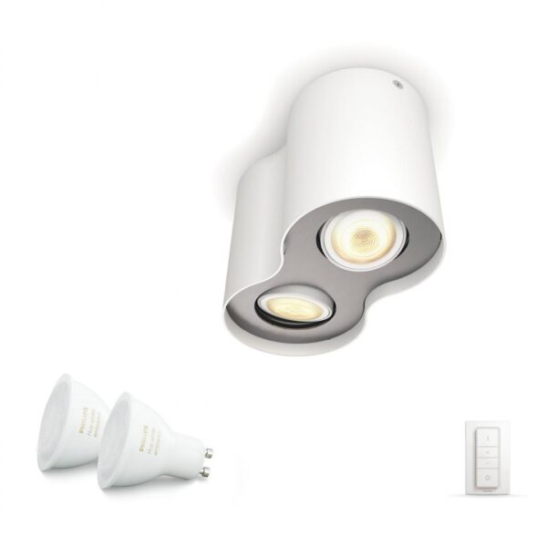 Spot LED Dublu Philips Hue Pillar, Bluetooth, 2xGU10, 2x5W, 700 - Image 3