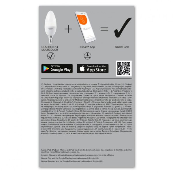Bec LED RGB inteligent Ledvance SMART+ WiFi Candle Multicolour B, - Image 3