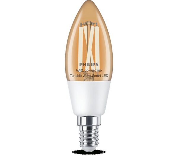 Bec LED inteligent vintage (decorativ) Philips Filament Candle Clear C35,