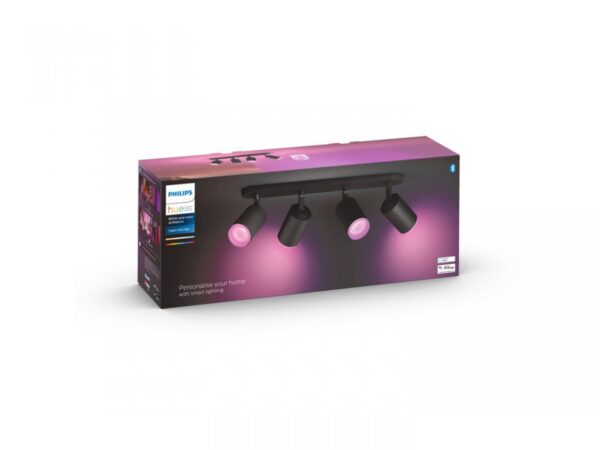 Spot LED RGB Cvadruplu Philips Hue Fugato, Bluetooth, 4xGU10, 4x5.7W, - Image 3
