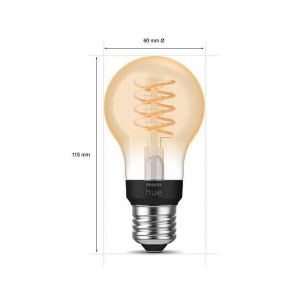 Bec LED inteligent vintage (decorativ) Philips Hue Filament Bulb A60,