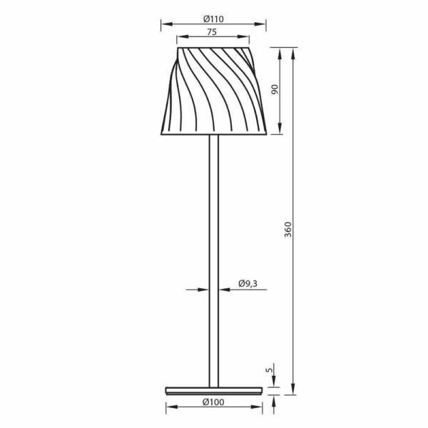 Veioza LED portabila Vivalux ESTELLA Galben, 3.7V, 3W, 230 lm,