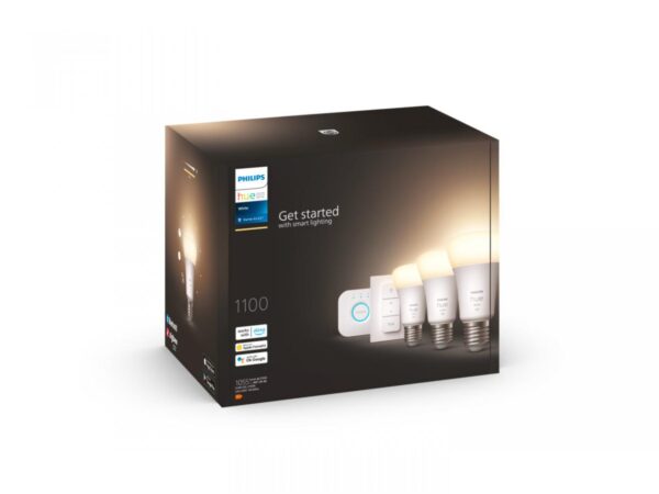 Pachet 3 Becuri LED inteligente Philips Hue A60, Bluetooth, E27,