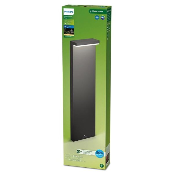 Stalp LED pentru exterior Philips BUSTAN, 3.8W, 800 lm, lumina