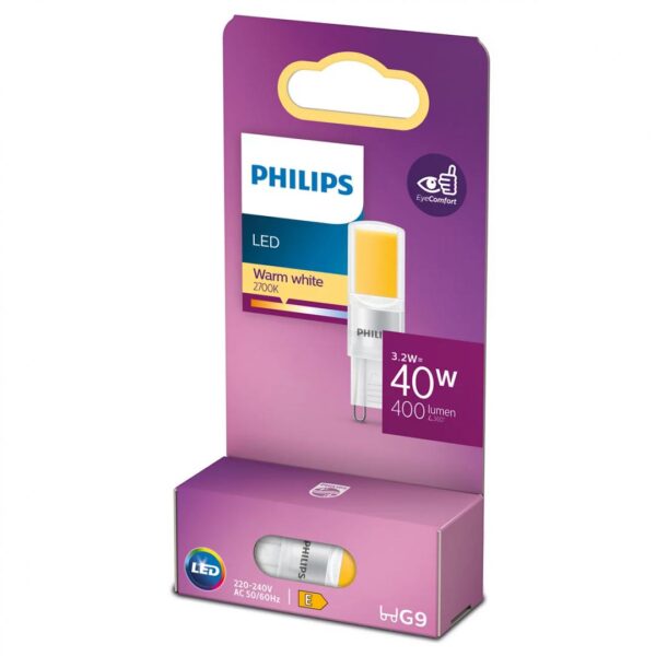 Bec LED Philips Classic, G9, 3.2W (40W), 400 lm, lumina