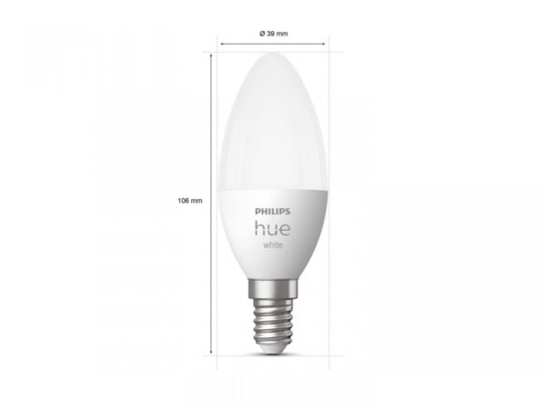 2 Becuri LED inteligente Philips Hue B39, Bluetooth, E14, 5.5W - Image 3