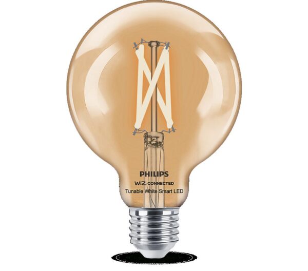 Bec LED inteligent vintage (decorativ) Philips Filament Globe Clear G95,