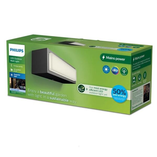 Aplica LED pentru exterior Philips STRATOSPHERE, 3.8W, 800 lm, lumina
