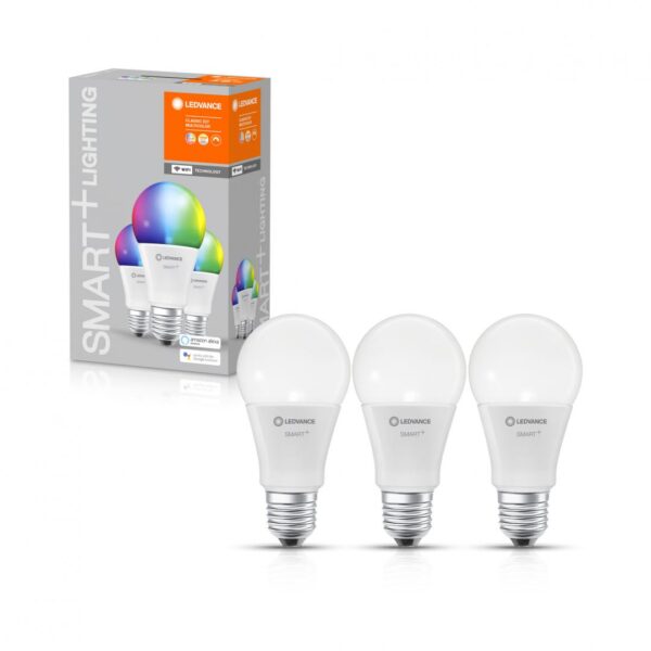 3 Becuri LED RGB inteligent Ledvance SMART+ WiFi Classic Multicolour - Image 3
