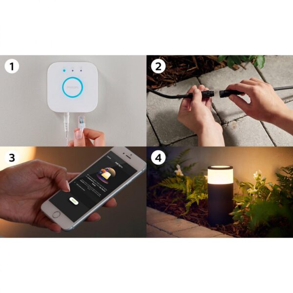 Stalp LED RGB extensie pentru iluminat exterior Philips Hue Calla, - Image 5