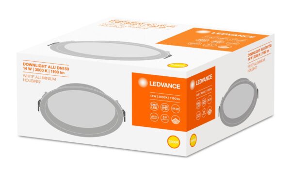 Spot LED incastrat Ledvance DOWNLIGHT ALU, 14W, 1190 lm, lumina