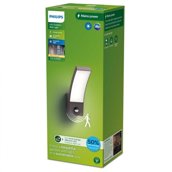 Aplica LED pentru exterior cu senzor de miscare Philips SPLAY,