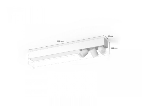 Plafoniera LED RGB Philips Hue Centris, Bluetooth, cu 3xGU10, 3x5.7W - Image 3