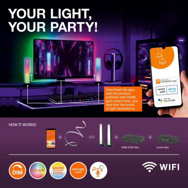 Panou LED RGB inteligent Ledvance SMART+ Wifi PLANON Magic cu - Image 4