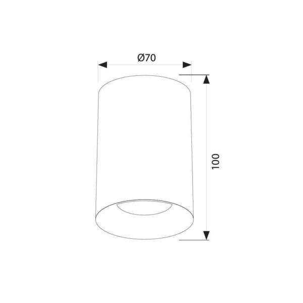 Spot Vivalux ROUND NEVILS, GU10, max. 35W, IP20, Ø70x100mm, Negru, - Image 3