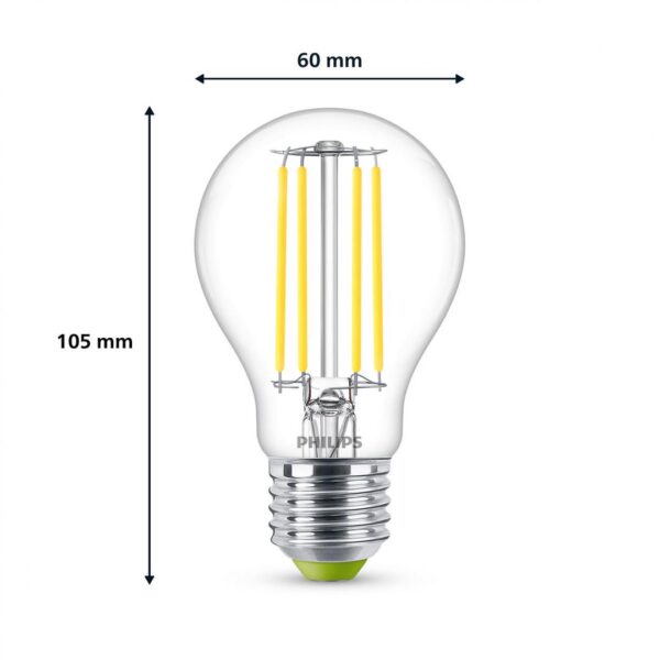 Bec LED Philips Classic A60, Ultra Efficient Light, E27, 2.3W - Image 3