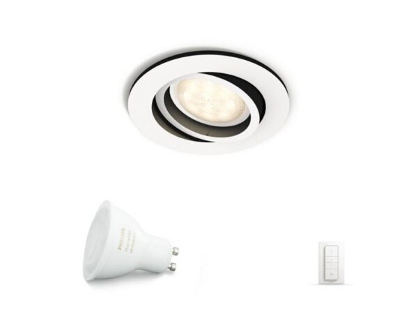 Spot LED incastrat Philips Hue Milliskin, Bluetooth, GU10, 5.5W (25W) - Image 3