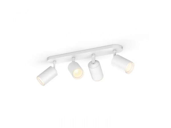 Spot LED RGB Cvadruplu Philips Hue Fugato, Bluetooth, 4xGU10, 4x5.7W,