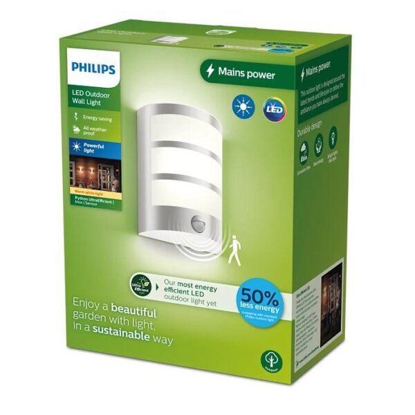 Aplica LED pentru exterior cu senzor de miscare Philips PYTHON,