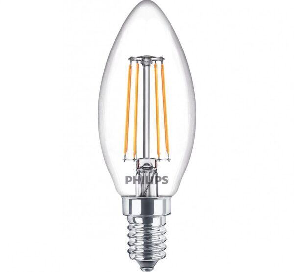 3 Becuri LED Philips Classic B35, E14, 4.3W (40W), 470