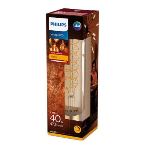 Bec LED vintage (decorativ) Philips Classic Gold Giant T65, EyeComfort,
