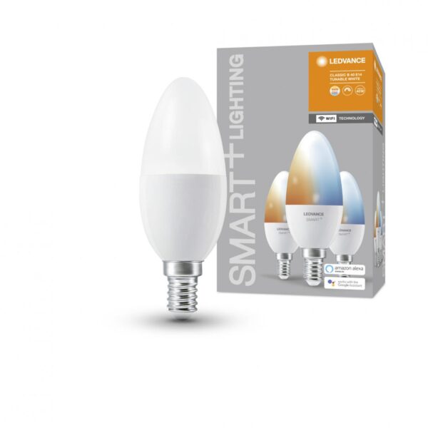 3 Becuri LED inteligent Ledvance SMART+ WiFi Candle Tunable White