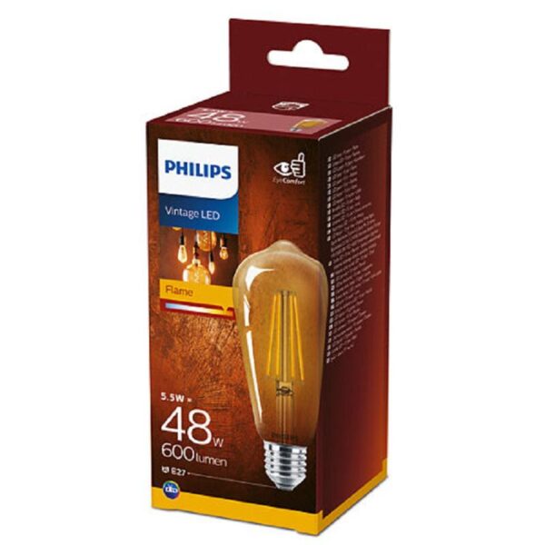 Bec LED vintage (decorativ) Philips Classic Gold Bulb ST64, EyeComfort,