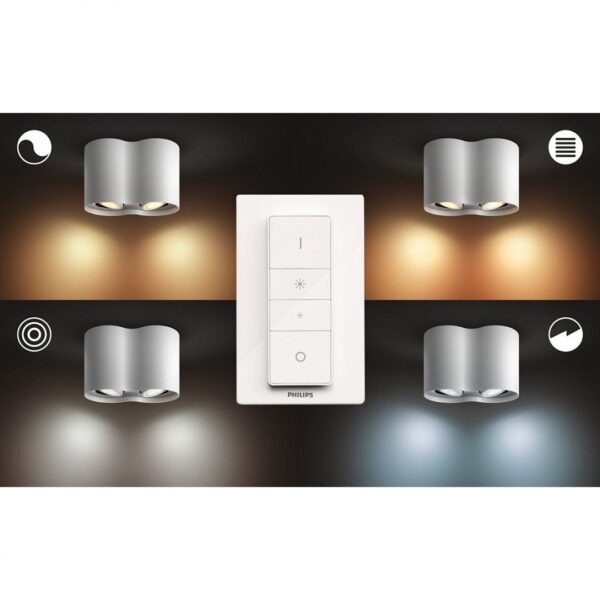 Spot LED Dublu Philips Hue Pillar, Bluetooth, 2xGU10, 2x5W, 700 - Image 4