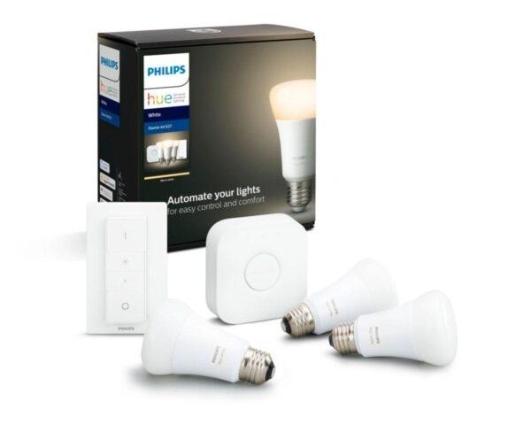 Pachet 3 Becuri LED inteligente Philips Hue A60, Bluetooth, E27,