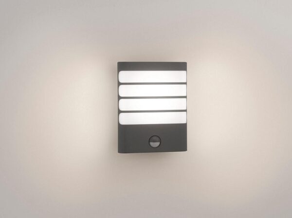 Aplica LED pentru exterior cu senzor de miscare Philips Raccoon,