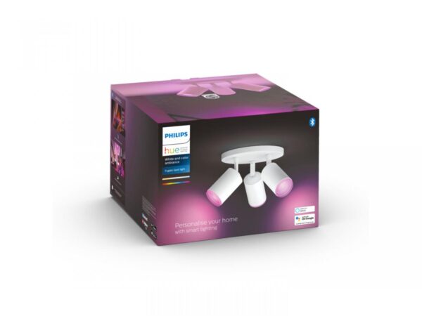 Spot LED RGB Triplu Philips Hue Fugato, Bluetooth, 3xGU10, 3x5.7W,