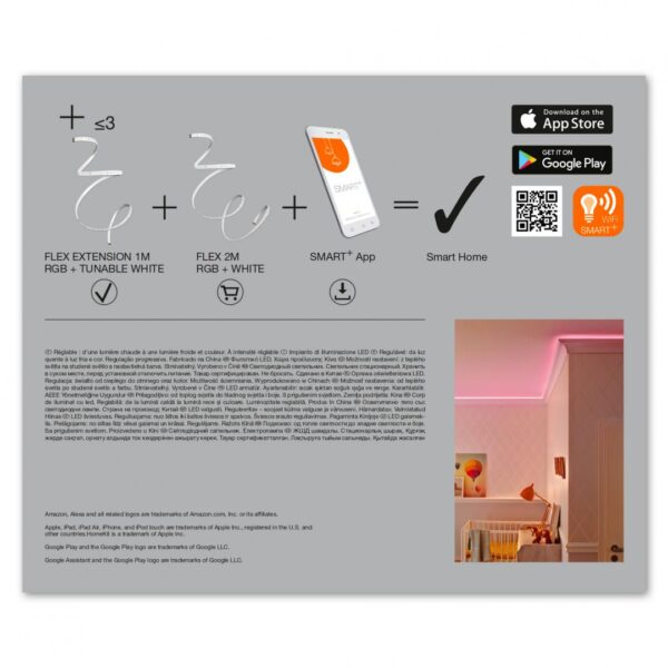 Extensie Banda LED RGB inteligenta Ledvance SMART+ Wifi FLEX MULTICOLOR,